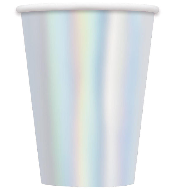 IRIDESCENT FOIL 8 X 355ML (12OZ) PAPER CUPS SKU: 53936